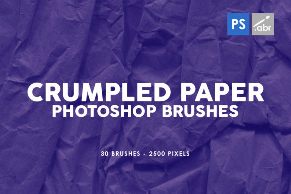 30 Crumpled Paper PS Stamp Brushes Vol.3