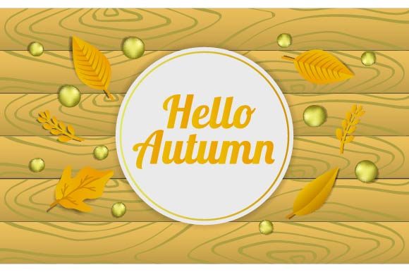 Background Autumn Wood Leaves and Balls: A Versatile Design Element for Fall Season Decor