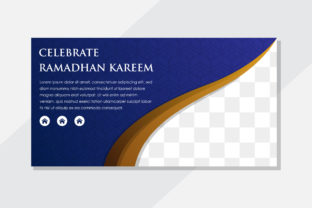 Blue Gold Pattern Horizontal Background: A Versatile Design Element for Islamic and Cultural Themes