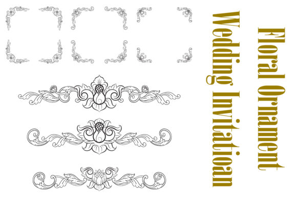 Classic Vintage Hand Drawn Wedding Vector