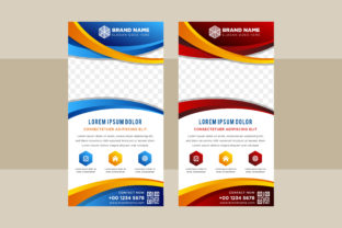 Curve Orange Blue Red Vertical Banner: A Modern Design for Business and Marketing Needs