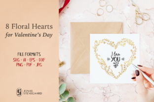 Eight Floral Valentine's Day Hearts: A Versatile Design for Creative Expression