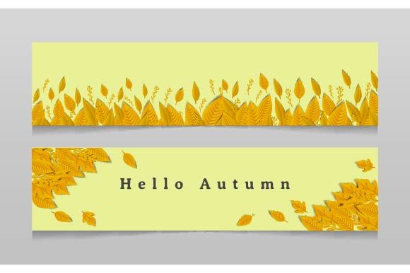 Embracing the Beauty of Banner Hello Autumn Leaf Illustration for Your Business Website