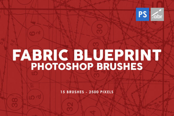 Enhance Your Photoshop Projects with 15 Fabric Blueprint Texture PS Brushes