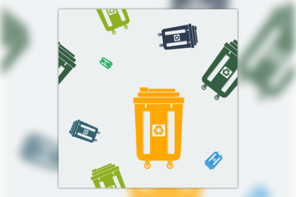 Flat Style Trash Bin Seamless Pattern: A Versatile Design for Creative and Practical Uses