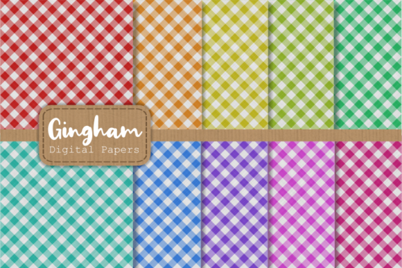 Gingham Fabric Cloth Pattern Papers for Creative and Practical Use