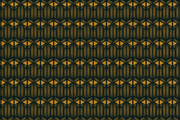 Gold Dark Green Pattern Triangle Hexagon: A Modern Design Element for Creative Projects