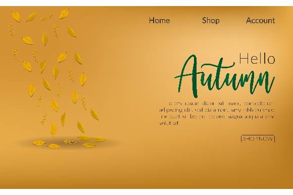 Landing Page Hello Autumn: Embracing the Beauty of Fall with a Unique Background Design