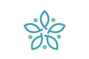 Link Connection Flower Star Knot Logo Design