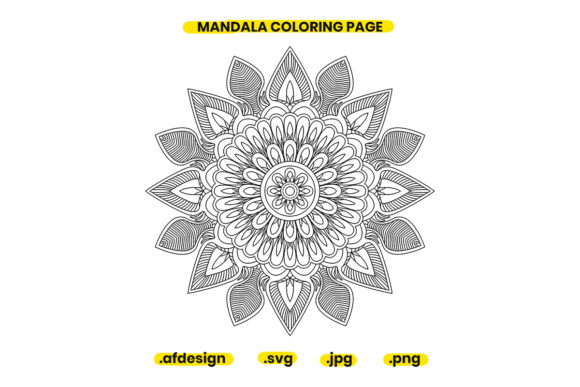 Mandala Coloring Page Design 50