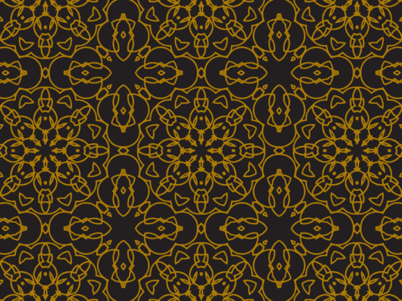 Pattern Gold Large Flower Line Ornaments: A Versatile Design Element for Modern Creativity