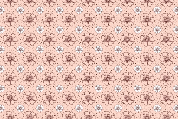 Pink Red Flower Pattern