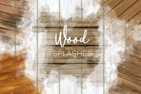 Rustic Wood Texture Background Splashes for Creative Projects