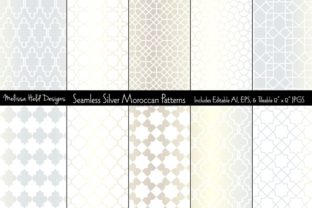 Seamless Silver Moroccan Patterns: A Versatile Design Resource for Creative Projects