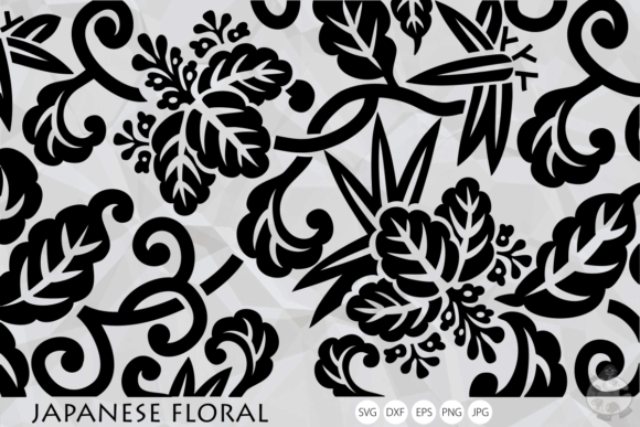 Vintage Floral Japanese Cut File Pattern