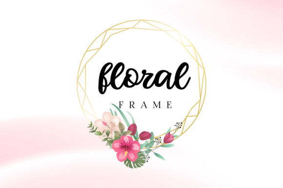 Watercolor Golden Floral Frame Template: A Versatile Design Tool for Creative Projects